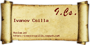 Ivanov Csilla névjegykártya