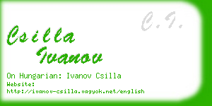 csilla ivanov business card